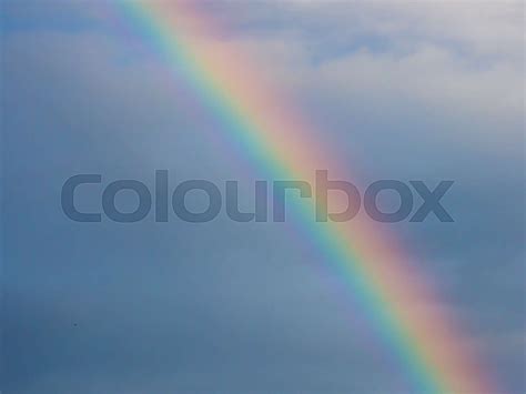 Rainbow After Rain In The Sky Stock Image Colourbox