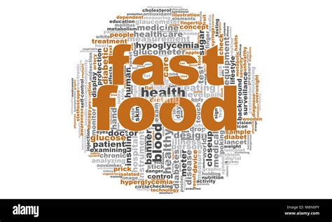 Fast Food Word Cloud Creative Illustration Of Idea Word Lettering