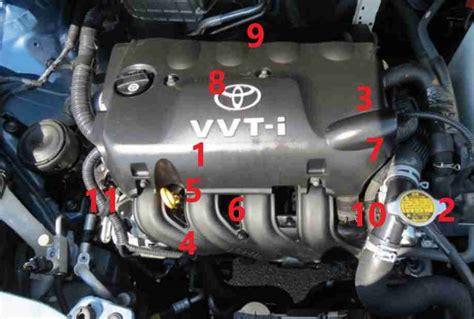 Toyota 15l 1nz Fe 4 Cylinder Engine Sensor Locations