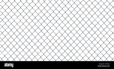 High Resolution Isolated Chain Link Or Wire Net Or Wire Mesh Fence On A White Background Stock