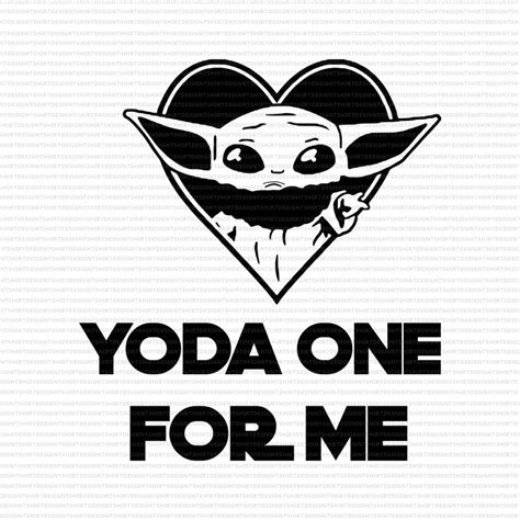 Baby yoda black and white. Baby Yoda Heart Svg