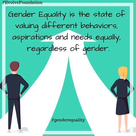gender equality is the state of valuing different behaviors aspirations and needs equally