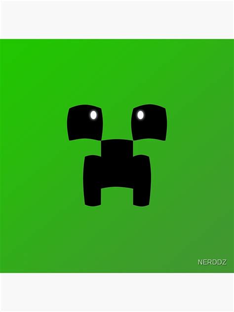 Cute Minecraft Creeper Face Poster For Sale By Nerddz Redbubble