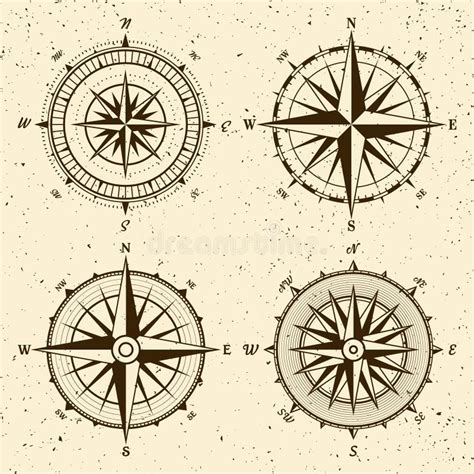 vintage marine wind rose nautical chart monochrome navigational compass with cardinal