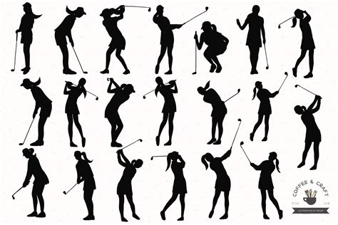 Golfer Silhouettes Female