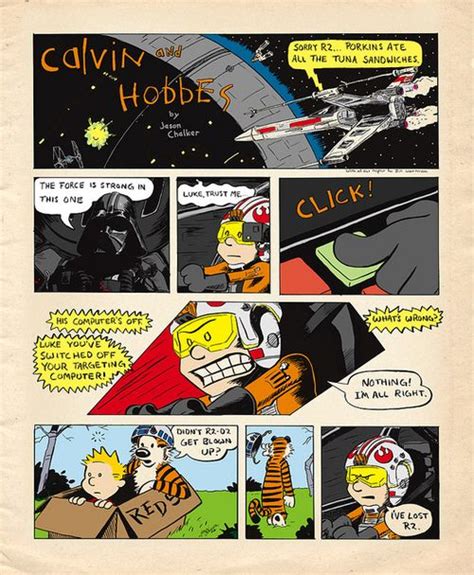 Star Wars Themed Calvin And Hobbes Comic Hobbes Isnt Ready To Take