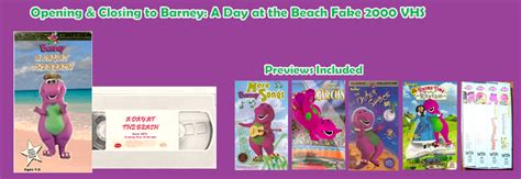 Barney dvd/vhs collection & singing/animated barney dinos. Opening and Closing to Barney: A Day at the Beach 2000 VHS ...