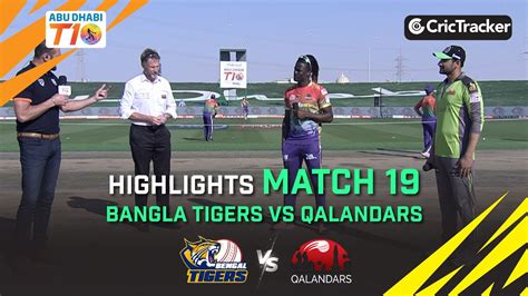 Abu Dhabi T League Bangla Tigers Vs Qalandars Full Match