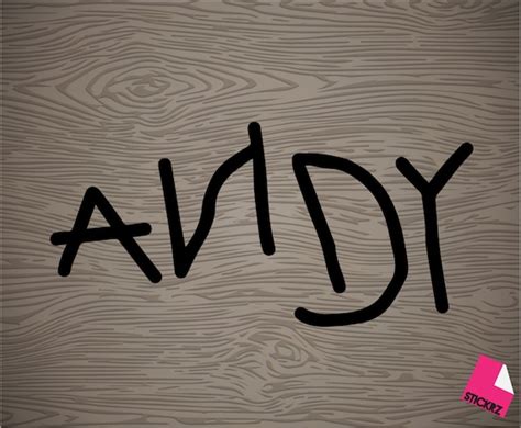 Toy Story Andys Signature Vinyl Decal Sticker Free By Stickrz
