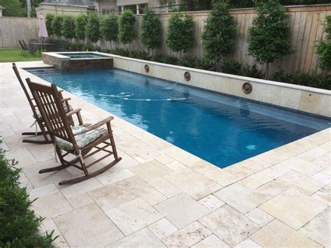 The offset rectangle swimming pool may look like two large square pools joined together or a larger rectangular pool divided into two. Rectangular Pools - Crystal Pools and Spas in 2020 ...