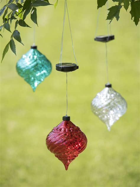 Large Outdoor Christmas Ornaments Hanging Onion Solar Ornament