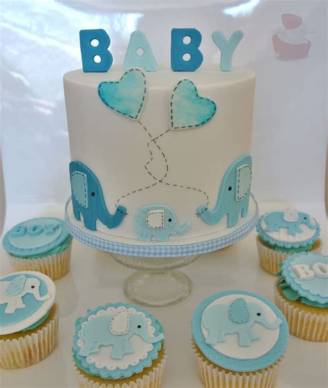 Maybe you would like to learn more about one of these? Baby boy elephant baby shower cake with matching elephant ...