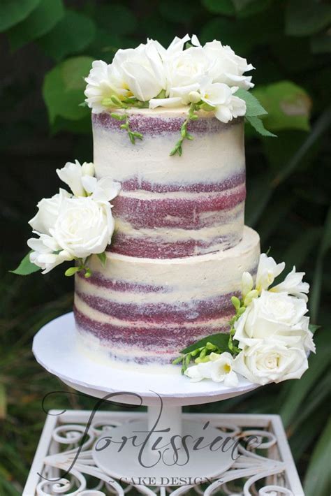 Chocolate sofa cake by cakes stepbystep. Red Velvet Semi Wedding Cake with fresh flowers by ...