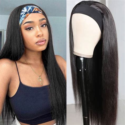 How can boys wear headbands without getting some negative aspect to their appearance? Brazilian Straight Hair Headband Wig | Celie Hair