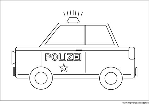 Ausmalbild Polizeiauto Zum Ausdrucken Kostenlos