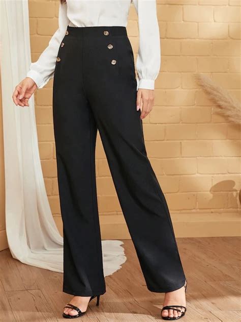 Double Breasted High Waist Tailored Pants Gagodeal Tailored Pants