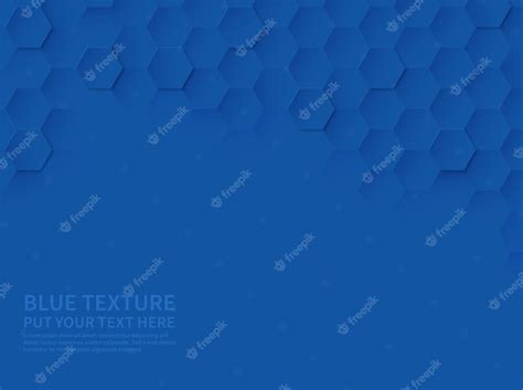 Premium Vector Hexagonal Texture Ocean Blue Honeycomb 3d Geometric