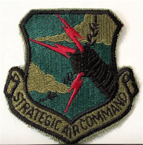 Us Air Force Strategic Air Command Sac Crest Badge Patch Subdued