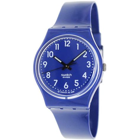 Swatch Mens Originals Gn230 Blue Plastic Swiss Quartz Watch With Blue