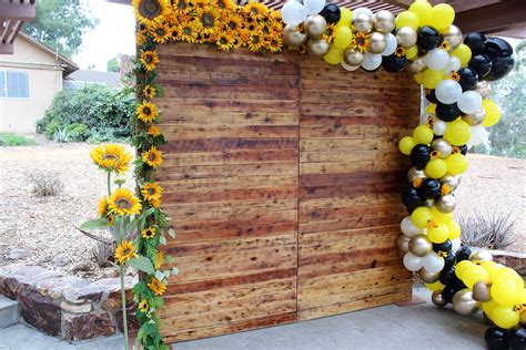 Sunflower Backdrop Sunflower Party Themes Sunflower Party Sunflower