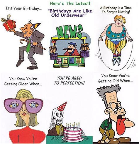 Assorted Very Funny Birthday Greeting Cards In A Bulk 12 Pack