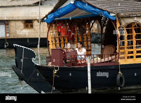 Houseboat In Alleppey Kerala India Stock Photo Alamy