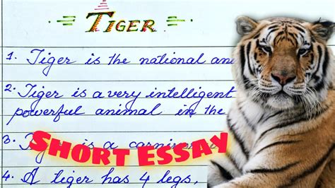 Tiger Essay In English 10 Lines On Tiger In English Essay On Tiger