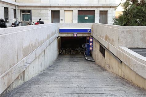 Ramp Access Underground Parking Stock Image Image Of Basement Black