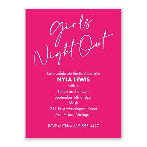Night Out Bachelorette Party Invitation Anns Bridal Bargains If You
