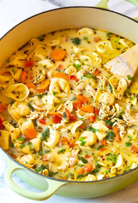Chicken Tortellini Soup Recipe Video A Spicy Perspective