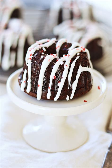 We've also included the recipe for a simple vanilla frosting. Mini Chocolate Bundt Cakes with Peppermint Frosting