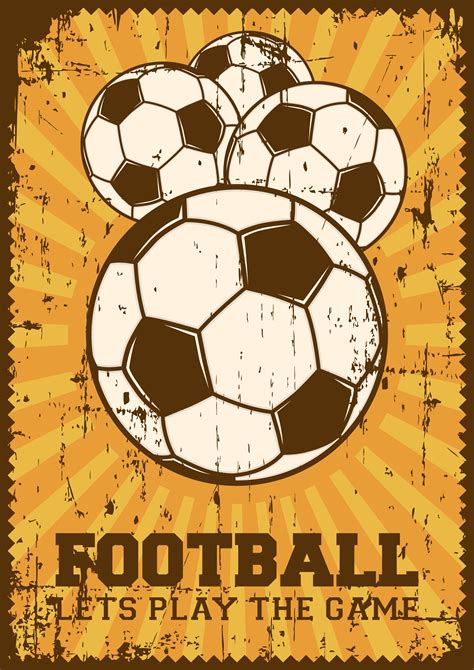 Retro Soccer Poster Template Vector 02 Free Download Vlrengbr