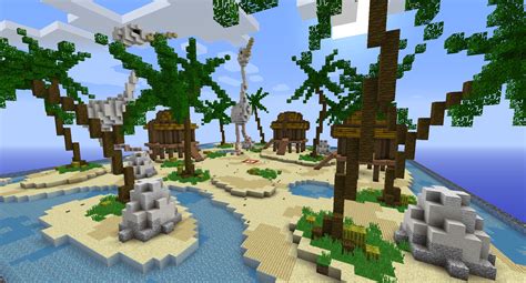 Tropical Island Village Koth 100x100 Minecraft Map