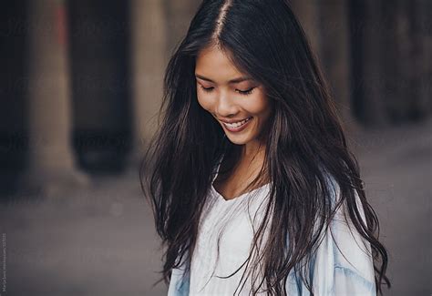 Beautiful Shy Asian Woman By Marija Savic