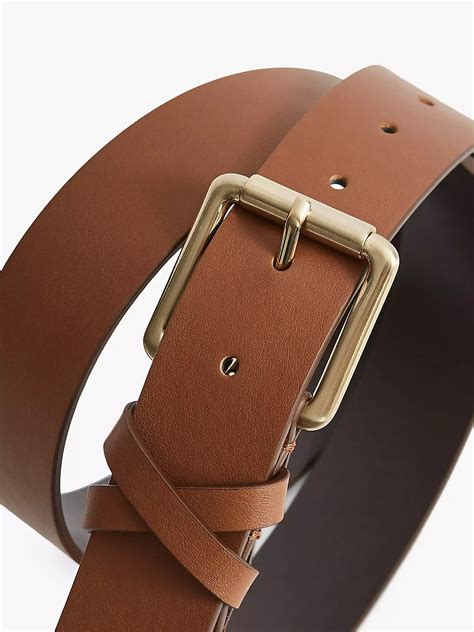 Reiss Annexe Leather Belt Brown At John Lewis And Partners