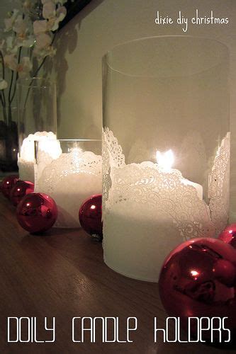 More Candles With Doilies Doilie Candle Holder Candles Candle Holders