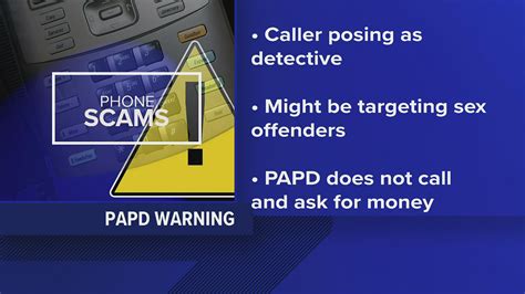 Scammer Posing As Papd Detective Targeting Sex Offenders