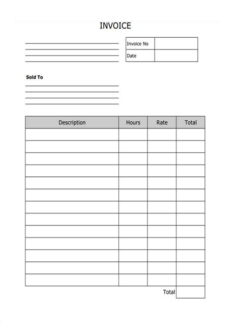 Free Printable Invoice Forms In Pdf Ms Word Excel Printable Free Blank Invoice Form To