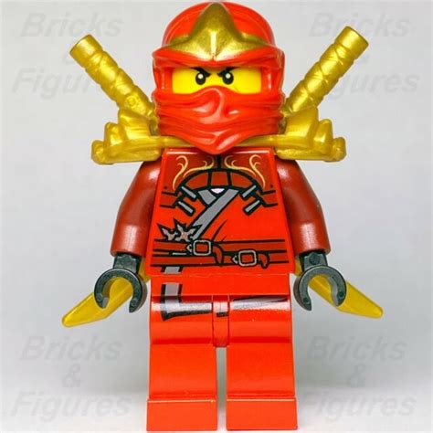 Lego Ninjago Minifigure Kai Zx Gold Armor Dragon Sword Red Ninja For