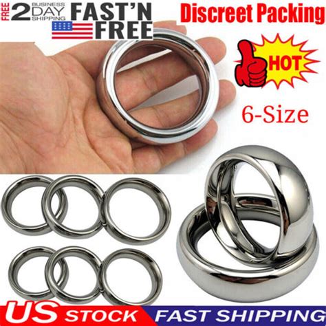 Thick Firm Stainless Steel Cock Ring Penis Enlarger Erection Stay Hard