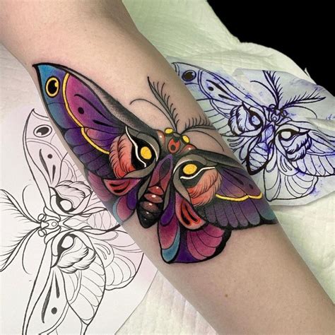 Moth Tattoo Designs Forearm Elton Mclaurin