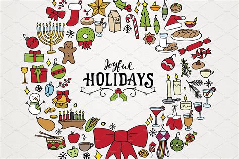 Holiday And Christmas Art Pack Pre Designed Illustrator Graphics