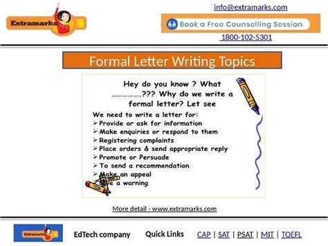 Formal Letter Writing Topics Formal Letter Writing Topics Formal