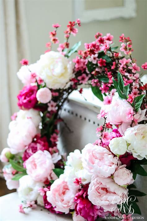 How To Make A Beautiful Peony And Cherry Blossom Spring Wreath