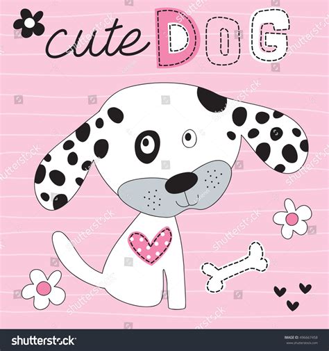 cute dalmatian dog vector illustration stock vector  shutterstock