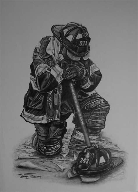Zeichnen Firefighter Drawing Firefighter Love Firefighter Art