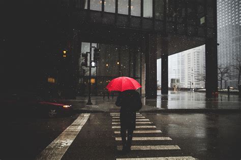 Umbrella Street Rain Wallpapers Hd Desktop And Mobile