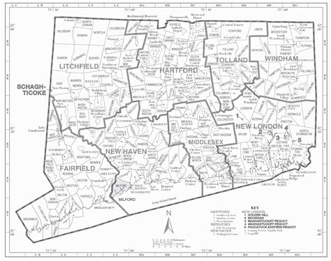 Map Of Connecticut Towns And Cities