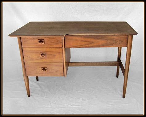 Vintage 60s Mid Century Danish Modern Walnut Wood Desk
