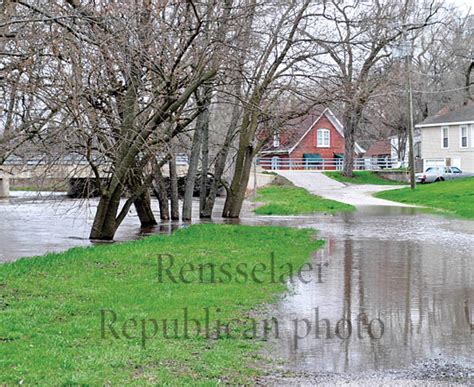 River Rides High Through Rensselaer After Storms Rensselaer